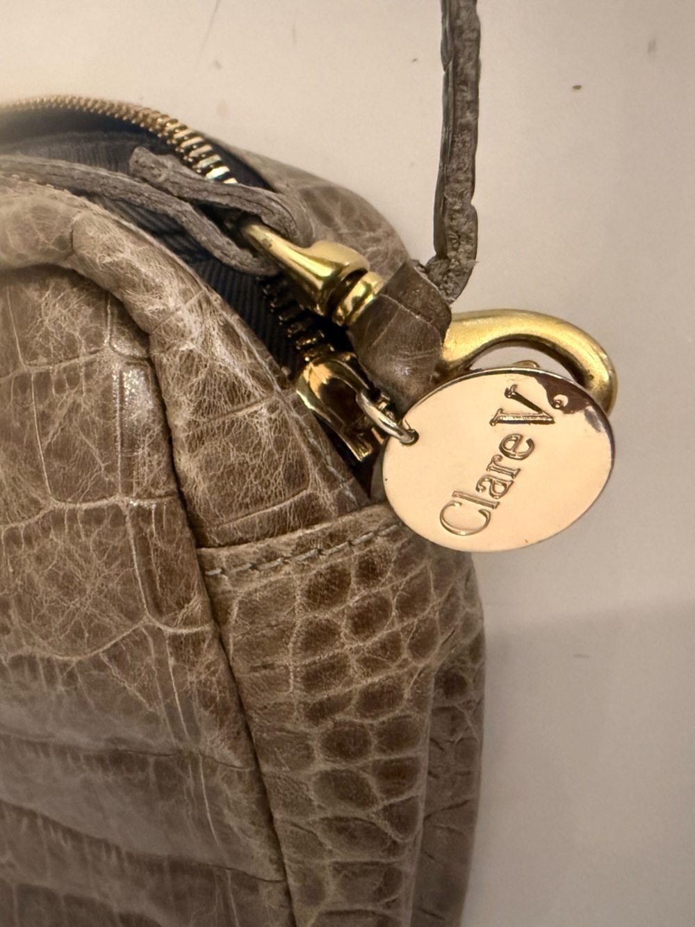 Clare V. Camera crocodile Leather Crossbody Bag - Picture 3 of 16
